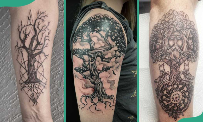 Feminine Unique Tree of Life Tattoo