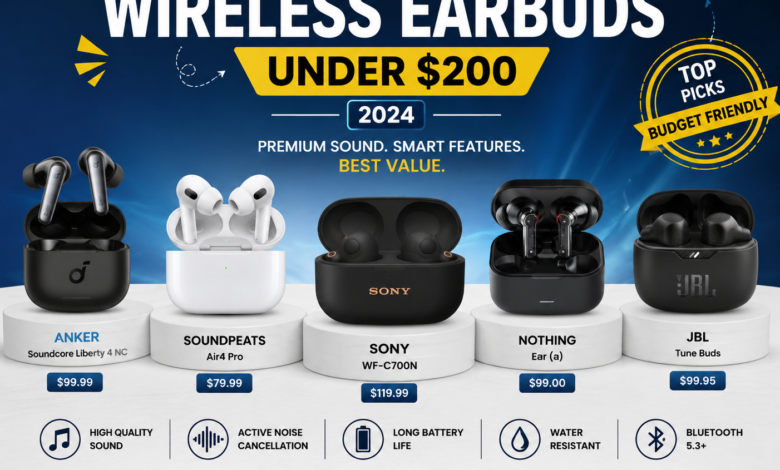 Best Wireless Earbuds Under 200 Dollars 2024